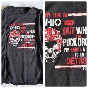 Vintage/Retro Detroit Red Wings Hockey T-Shirt Size 2XL, Logo